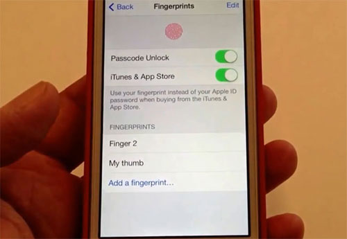 Как сделать отпечатка iphone 5s